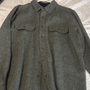 Woolrich men’s vintage wool snap front jacket shirt